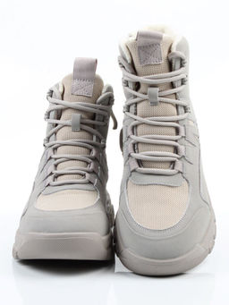 04-WB011-2M GRAY Кроссовки зимние женские (натуральная кожа, 100% шерсть)