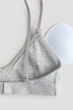 Crop top de pointelle de algod?n con relleno - H&m фото 4