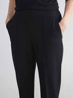 B?y?k Beden Beli Lastikli Kad?n Cigarette Pantolon