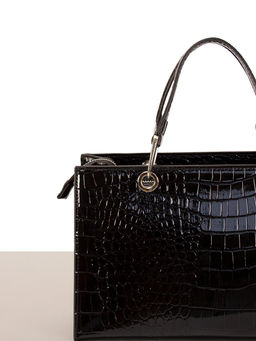 LACCOMA сумка WJ202339-черный эко кожа хлопок фото 7