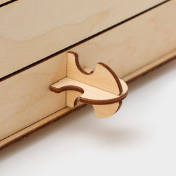 Хлебница деревянная, 26×26×15 см, бежевая