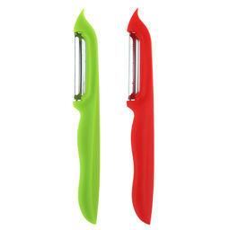 Овощечистка Палитра прямая, цветное пластмассовое основание микс 15,5х2х1,2см, набор 2 штуки, в блистере (Китай) - Домашняя Мода фото 2