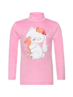 Джемпер-водолазка розовая зайка 645п (80, 52)