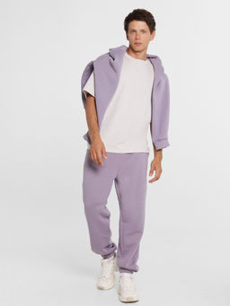 Теплые лавандовые брюки свободного силуэта лаванда 181225