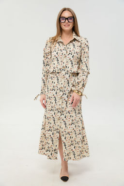 Платье NIKVA н944-11 песочный мультиколор  фото 7