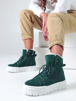 Ботинки 216.212131w. зеленый замша / Шерсть