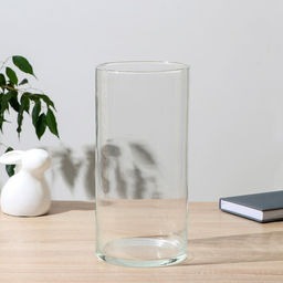 Ваза «Падерборн», средняя, d=14.5 см, h=30 см, стекло, прозрачная