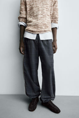 CONTRAST CHECK TECHNICAL JOGGER TROUSERS