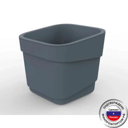 Горшок для цветов 7л d221 h 207мм серый HILLS - Полимербыт фото 2