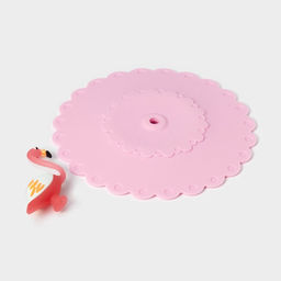 Крышка - непроливайка силиконовая Доляна «Фламинго», d=11 см, розовая