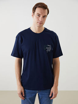 Bisiklet Yaka Nak??l? Erkek Ti??rt