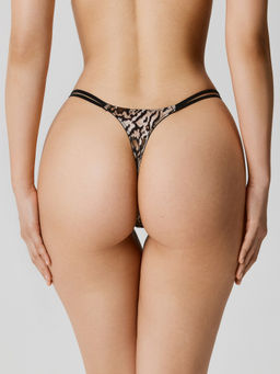 Infinity / Трусы стринг жен Hoakin темно-коричневый принт - Infinity Lingerie фото 2