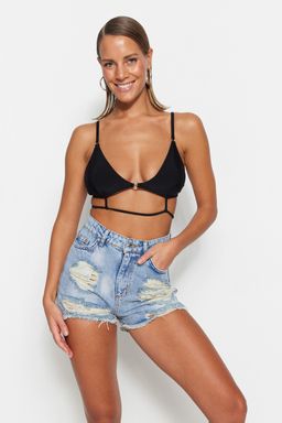 TRENDYOLMILLA Mavi Denim Plaj Sort TBESS23SR00037