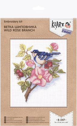 Klart набор для вышивания 8-247 Ветка шиповника 16 х 17 см