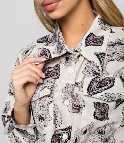 Блуза #КТ2580 (1), молочный - Dommod фото 5