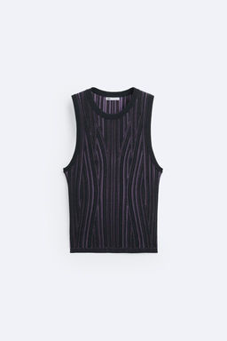 CONTRAST KNIT TANK TOP - Zara фото 6