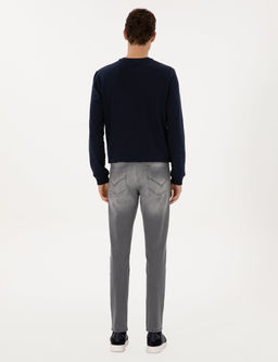 Gri Slim Fit Jean Pantolon