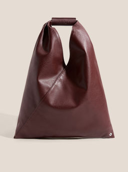 Женская сумка с ручкой MM6 MAISON MARGIELA SMALL JAPANESE HANDBAG Артикул 4670119, коричнево-бордовый