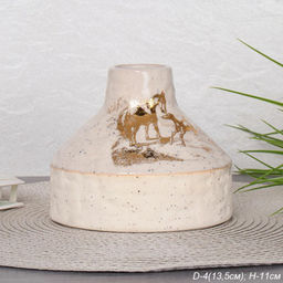 Цена за 1 шт. Ваза 11 см Лошади / FLN-46-5 /уп 27/А без и/уп