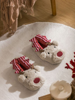 Hayvan Fig?rl? Pel?? Kad?n Panduf