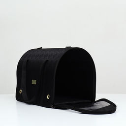 Сумка - переноска для животных Люкс, ПВХ, жаккард, 49 х 30 х 35 см, чёрная - Пижон фото 4