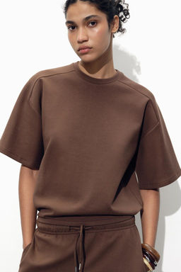 SHORT SLEEVE INTERLOCK SWEATSHIRT - Zara фото 14