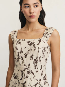 Сарафан из фактурной вискозы с принтом / Zarina  фото 6