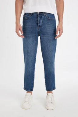 Slim Crop Fit Dar Kal?p Normal Bel Dar Paca Jean Pantolon