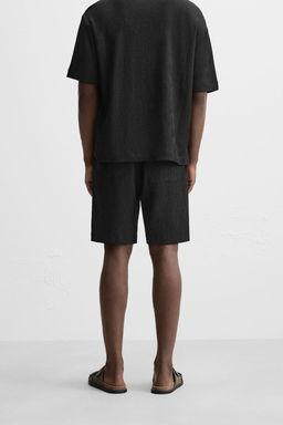 RELAXED FIT JACQUARD BERMUDA SHORTS - Zara фото 3