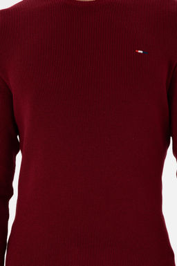 Erkek Slim Fit Bisiklet Yaka Bordo Basic Kazak - U.s. polo assn фото 6
