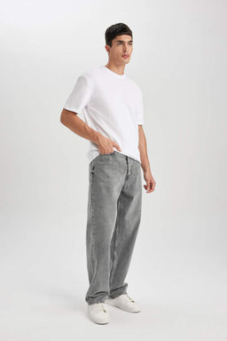 Джинсовые брюки Baggy Fit с широким узором и нормальной талией, широкие брюки - Defacto фото 2