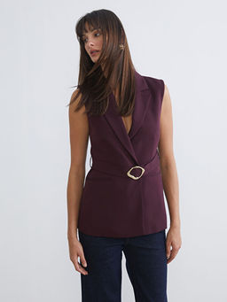 Ceket Yaka Kad?n Klasik Yelek