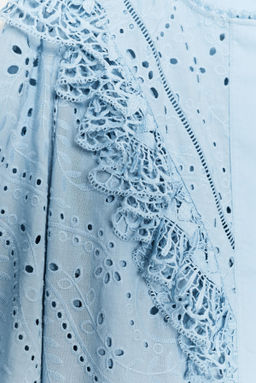 SHIRT WITH CUTWORK EMBROIDERY - Zara фото 9