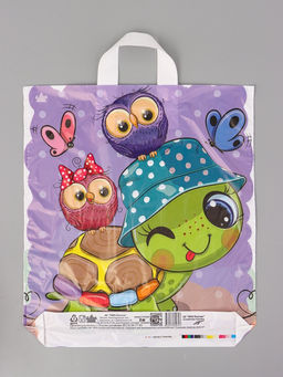 Цена за 50 шт. Пакет подарочный Черепашка 42 х 38 см 37 мкм