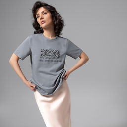 Футболка из хлопка Модная перезагрузка (серая)