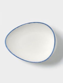 Салатник Magistro Blue Lagoon, 450 мл, 22.3×17×9 см, фарфор, белый, синий