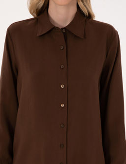 Koyu Kahverengi Comfort Fit Uzun Kollu G_mlek - Pierre cardin фото 6