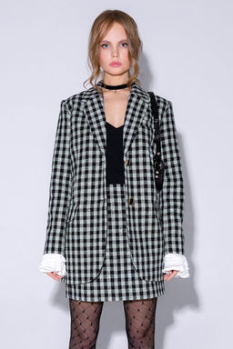 Жакет Pirs 3428 Черно-зеленая клетка