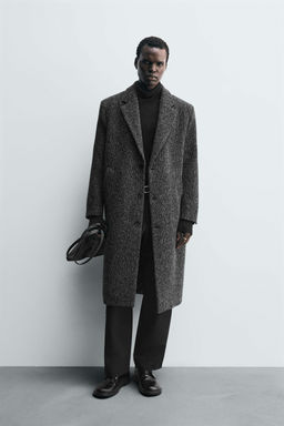 WOOL BLEND STRUCTURED COAT