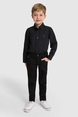 Erkek _ocuk Siyah Uzun Kollu Basic G_mlek