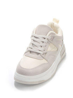 05-6029-36 GRAY/BEIGE Кроссовки женские (искусственные материалы) - No name фото 5