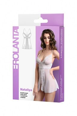 Комбинация бэби-долл с разрезом спереди Erolanta Nataliya, белый (42-44)  фото 10