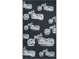 Полотенце махровое 6с103.412ж1 Мото-паттерн(антрацит) 50х90см