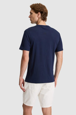 Erkek Lacivert Regular Fit Bisiklet Yaka Ti__rt