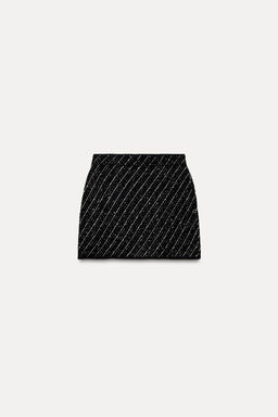 CONTRAST KNIT MINI SKIRT - Zara фото 4