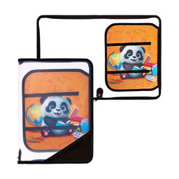 Папка для труда, А4, пластиковая, 23×32.5×2.5 см «Панда»