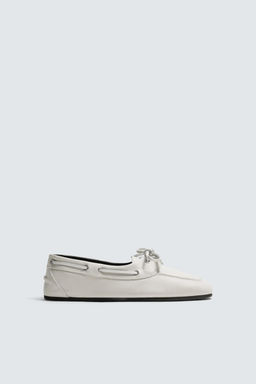 ZAPATO N?UTICO PIEL / Blanco Crudo - Zara фото 4
