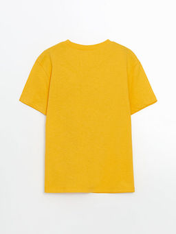 Bisiklet Yaka Bask?l? Erkek ?ocuk Ti??rt