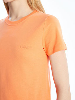 Bisiklet Yaka Nak??l? Kad?n Ti??rt