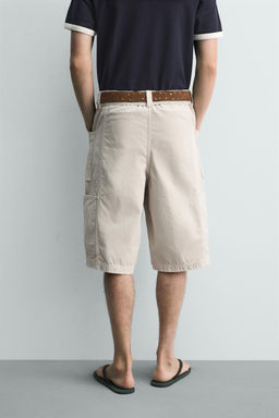 BERMUDA BAGGY FIT CINTUR?N / Piedra - Zara фото 3